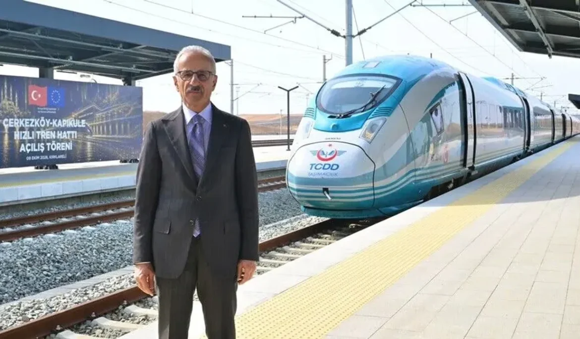 Halkalı-Kapıkule Hızlı Tren Hattı’nın Çerkezköy-Kapıkule kesimi yarın hizmete açılacak